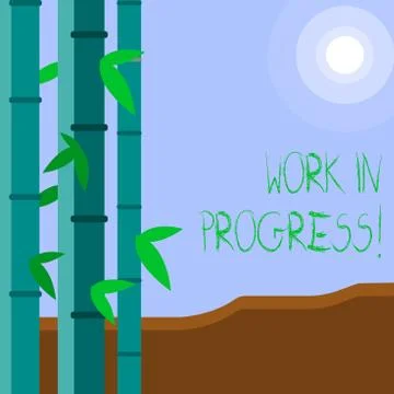 Word writing text Work In Progress. Business concept for unfinished project that Stock Illustration