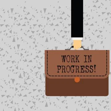 Word writing text Work In Progress. Business concept for unfinished project that Illustrazione stock