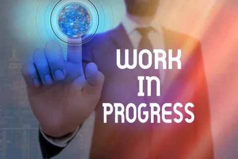 Word writing text Work In Progress. Business concept for Ongoing Business with 库存照片