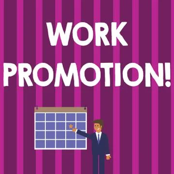 Word writing text Work Promotion. Business concept for advancement of an Illustrazione stock