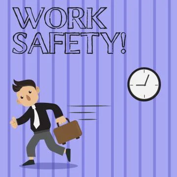 Word writing text Work Safety. Business concept for policies and procedures in Stock Illustration