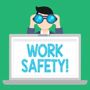 Word writing text Work Safety. Business concept for policies and procedures i Stock Illustration