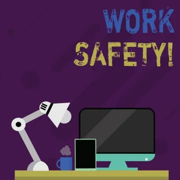 Word writing text Work Safety. Business concept for policies and procedures in Stock Illustration