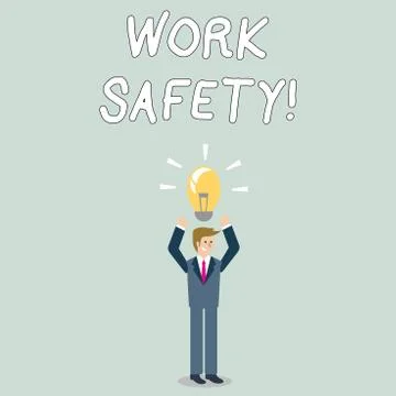 Word writing text Work Safety. Business concept for policies and procedures in Stock Illustration