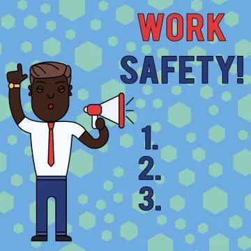 Word writing text Work Safety. Business concept for policies and procedures in Stock Illustration