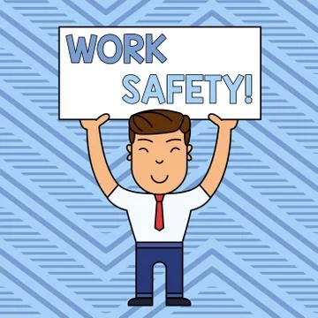 Word writing text Work Safety. Business concept for policies and procedures in Stock Illustration