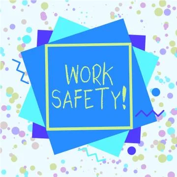 Word writing text Work Safety. Business concept for policies and procedures in Stock Illustration