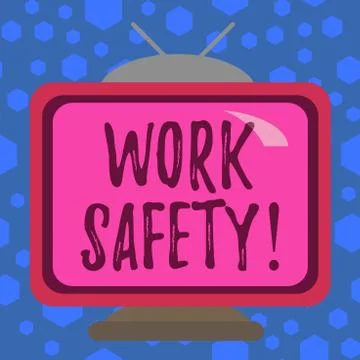 Word writing text Work Safety. Business concept for policies and procedures in Stock Illustration