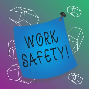 Word writing text Work Safety. Business concept for policies and procedures in Stock Illustration