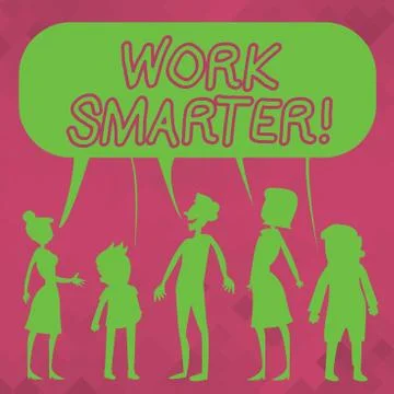 Word writing text Work Smarter. Business concept for its better to efficient  Stock Illustration