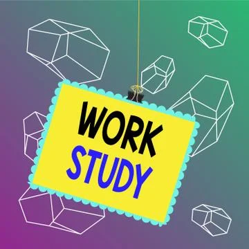 Word writing text Work Study. Business concept for college program that enables Stock Illustration