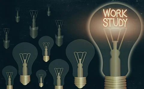 Word writing text Work Study. Business concept for college program that enables Ilustración de archivo