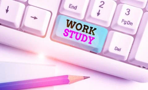 Word writing text Work Study. Business concept for college program that enables 스톡 사진