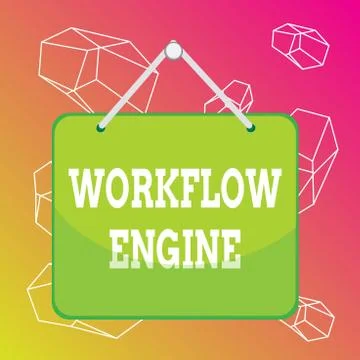 Word writing text Workflow Engine. Business concept for software application 스톡 일러스트