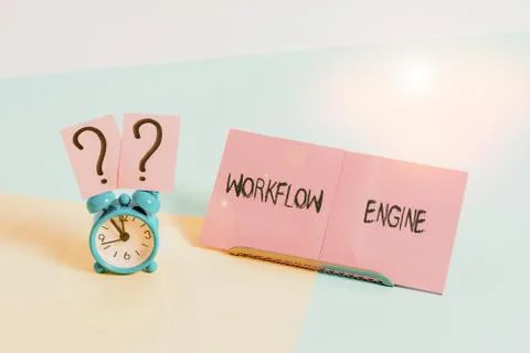 Word writing text Workflow Engine. Business concept for software application 스톡 사진