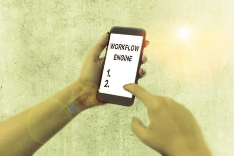 Word writing text Workflow Engine. Business concept for software application 스톡 사진