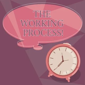 Word writing text The Working Process. Business concept for companys partially Stock Illustration