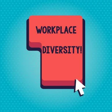 Word writing text Workplace Diversity. Business concept for include race gend Illustrazione stock
