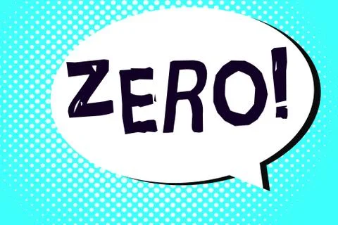 Word writing text Zero. Business concept for no quantity or number nought Ilustração Stock
