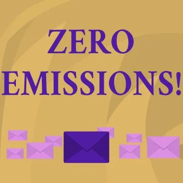 Word writing text Zero Emissions. Business concept for emits no waste products Illustrazione stock