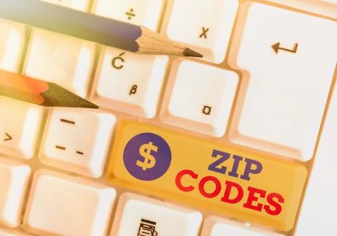 Word writing text Zip Codes. Business concept for numbers added to a postal 스톡 사진