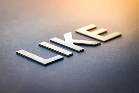 Word like written with white solid letters Foto stock