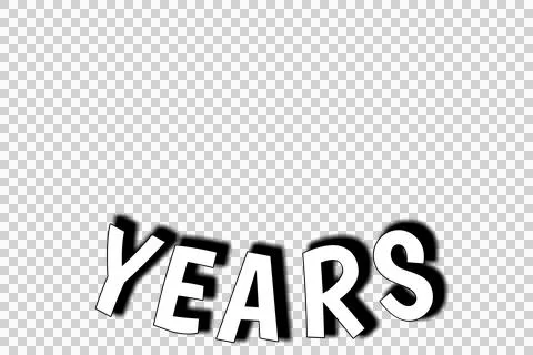 Word years on transparent background Stock Illustration