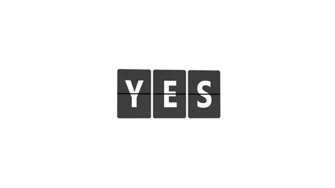 Word YES on Flip Board Stock Footage 301505890