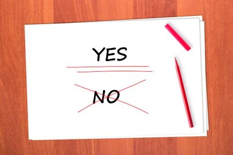 Word yes Foto stock