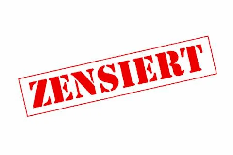 Word "zensiert" or censored Stock Illustration
