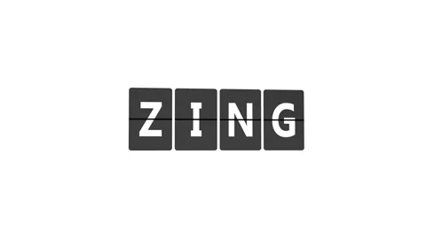 Word ZING on Flip Board Stock Footage 301506092