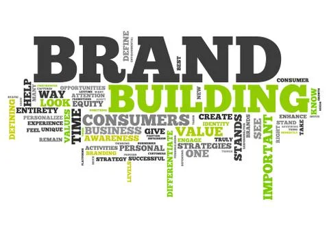 Wordcloud Brand Building Stock Illustration