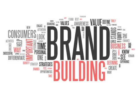 Wordcloud Brand Building Ilustración de archivo