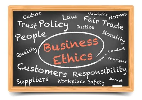 Wordcloud Business Ethics Stock Illustration