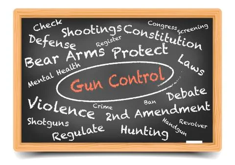Wordcloud Gun Control Stock Illustration