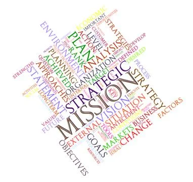 Wordcloud mission Stock Illustration