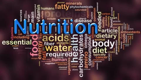 Wordcloud of nutrition Stock Illustration