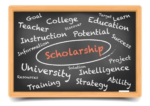 Wordcloud Scholarship Stock Illustration