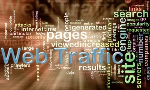 Wordcloud of web traffic Stock-Illustration