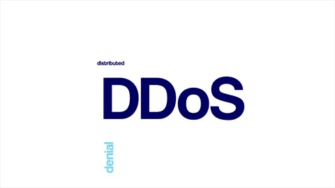 Wordcloud of words connected with DDoS attack (Distributed Denial of Service) Vídeo Stock 133581424