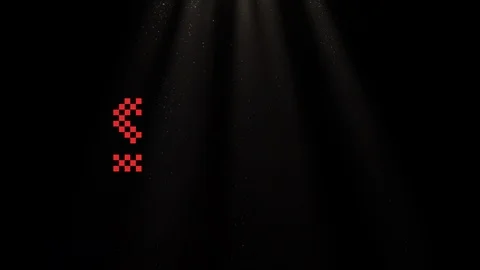 Wording “START” Pixel Computer Loading Over Black Background. Stock Footage 106114290