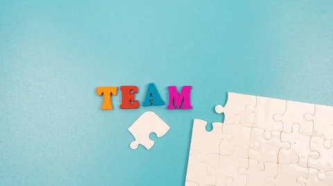 Wording of team Stock Photos