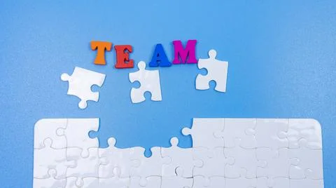 Wording of team Stock Photos