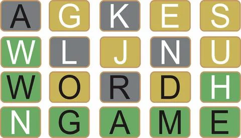 WORDLE Stock Illustration