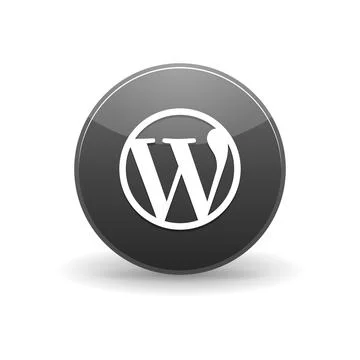 Wordpress alt icon, simple style Stock Illustration