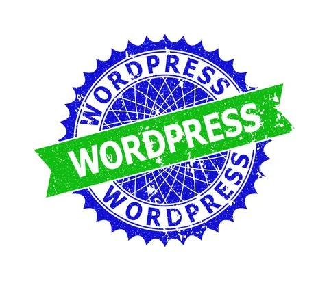 WORDPRESS Bicolor Rosette Scratched Watermark Stock Illustration