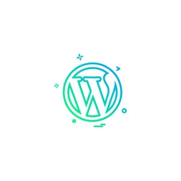 Wordpress icon design vector Stock Illustration
