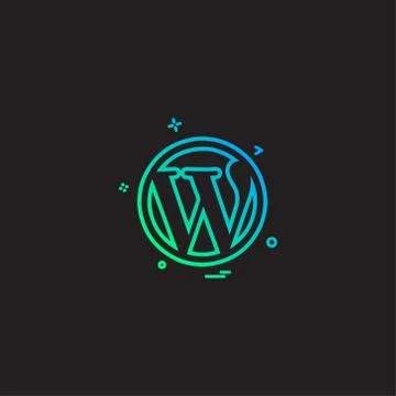 Wordpress icon design vector Stock Illustration