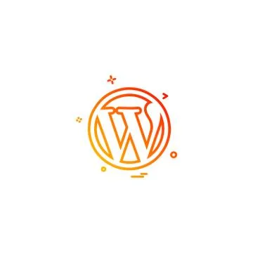Wordpress icon design vector Stock Illustration