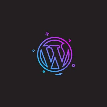 Wordpress icon design vector Stock Illustration
